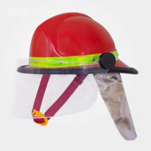 کلاه آتش نشانی FFH با نقاب و پشتی نسوز قرمز