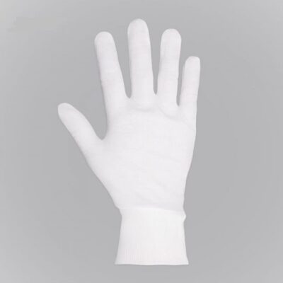 دستکش ضد حساسیت زنانه ۲۲۰ گرم ، بهداد ، دستکش پارچه ای ، رنگ سفید ، فری سایز